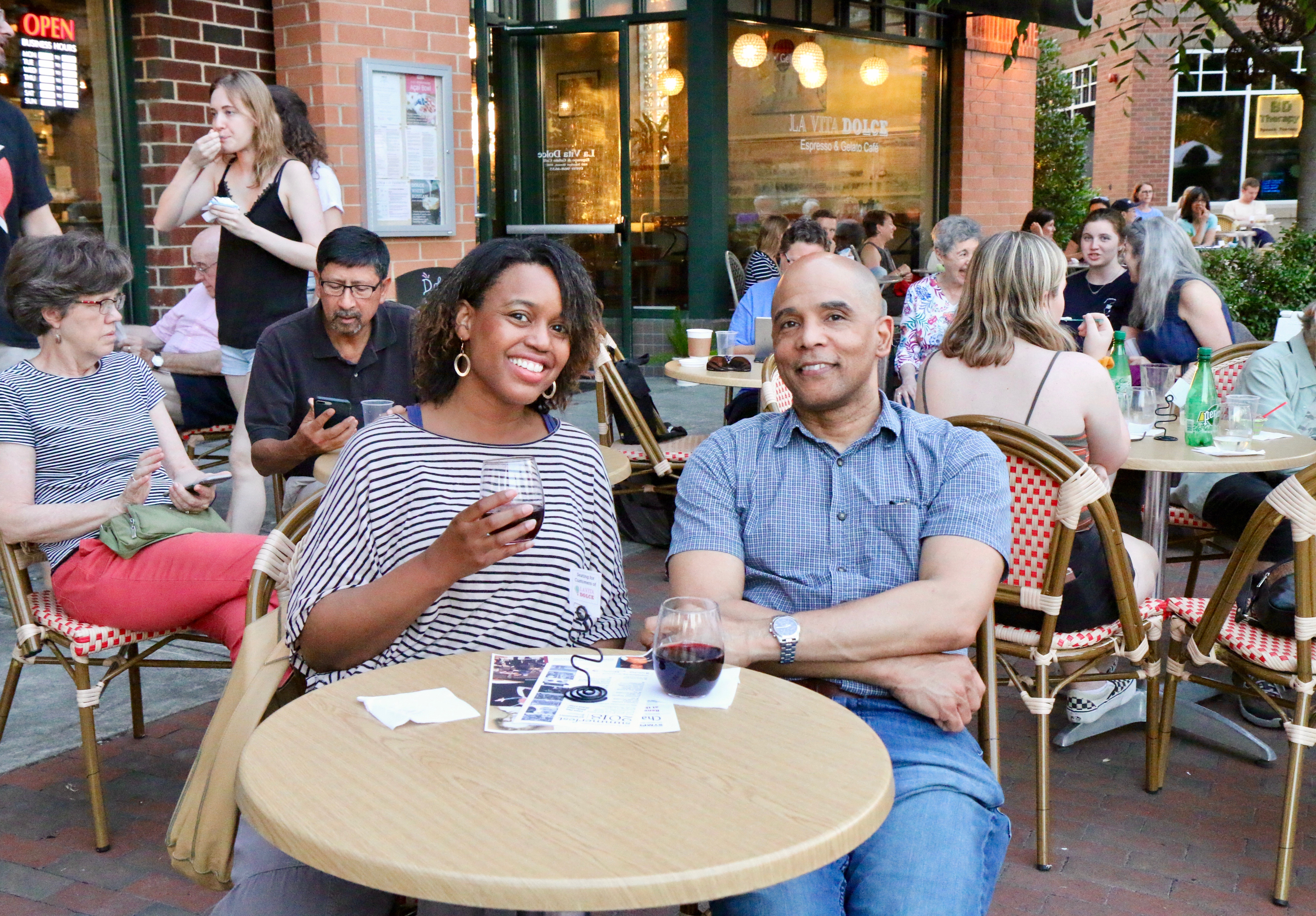 Wife and Husband on Patio